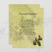 ヴィンテージ孔雀の情報シート エンクロージャーカード (正面/裏面)