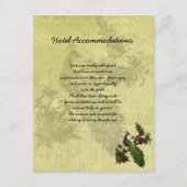 ヴィンテージ孔雀の情報シート エンクロージャーカード (裏面)