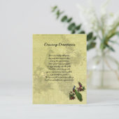 ヴィンテージ孔雀の情報シート エンクロージャーカード (スタンド正面)