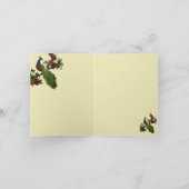 ヴィンテージ孔雀の結婚式のお礼カード サンキューカード (内部)