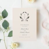 ヴィンテージ孔雀の結婚式の日付を保存 セーブザデート