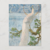 ヴィンテージ孔雀の羽ブルーホワイトスクリプト詳細 エンクロージャーカード (裏面)