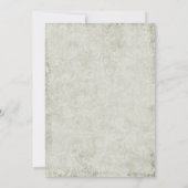 ヴィンテージ孔雀の羽根ブライダルシャワー招待状 招待状 (裏面)