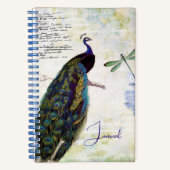 ヴィンテージ孔雀アジサイ ノートブック (正面)