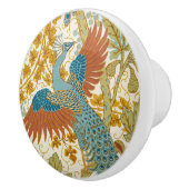 ヴィンテージ孔雀アールヌーボーフローラルパターン セラミックノブ (右)