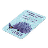 ヴィンテージ孔雀ウッドグレイン日付を保存 マグネット (左側)