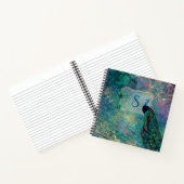 ヴィンテージ孔雀コラージモノグラム ノートブック (内部)