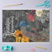 ヴィンテージ孔雀コンサバトリー植物園  薄葉紙 (クラフト)