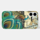 ヴィンテージ孔雀シャンデリアと羽根 Case-Mate iPhoneケース (裏面 (横))