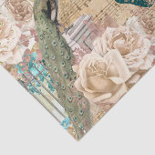 ヴィンテージ孔雀バタフライレースエフェメラバラシック 薄葉紙 (詳細)