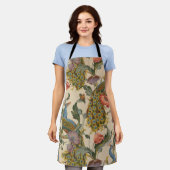 ヴィンテージ孔雀パタカラフルーン エプロン (着用した状態)