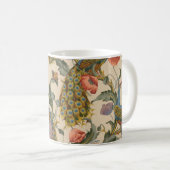 ヴィンテージ孔雀パタカラフルーン コーヒーマグカップ (正面右)