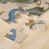 ヴィンテージ孔雀パタカラフルーン ジグソーパズル (側面)