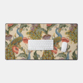 ヴィンテージ孔雀パタカラフルーン デスクマット (キーボード&マウス)