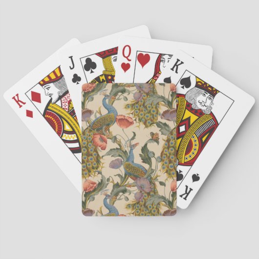 ヴィンテージ孔雀パタカラフルーン トランプ (裏面)