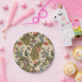 ヴィンテージ孔雀パタカラフルーン ペーパープレート (パーティー)