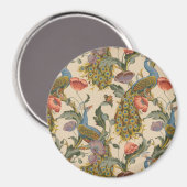 ヴィンテージ孔雀パタカラフルーン マグネット (正面/裏面)