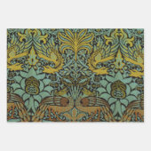 ヴィンテージ孔雀パタカラフルーン ラッピングペーパーシート (正面3)