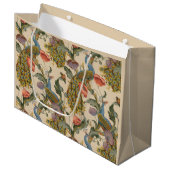 ヴィンテージ孔雀パタカラフルーン ラージペーパーバッグ (正面アングル)