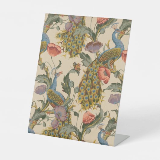 ヴィンテージ孔雀パタカラフルーン 台座サイン (正面)