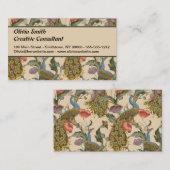 ヴィンテージ孔雀パタカラフルーン 名刺 (正面/裏面)