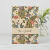 ヴィンテージ孔雀パタカラフルーン 招待状 (スタンド正面)