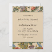 ヴィンテージ孔雀パタカラフルーン 招待状 (裏面)