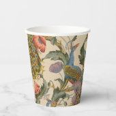 ヴィンテージ孔雀パタカラフルーン 紙コップ (正面)