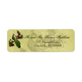 ヴィンテージ孔雀パーソナライズされた住所 シール (正面)