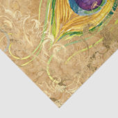 ヴィンテージ孔雀フェザーギルド金ゴールドスクロール1 薄葉紙 (詳細)