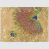 ヴィンテージ孔雀フェザーギルド金ゴールドスクロール1 薄葉紙 (正面)