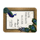 ヴィンテージ孔雀フェザー7 – エレガントフォーマルな結婚式 マグネット (横)