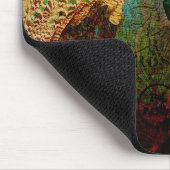 ヴィンテージ孔雀フローラ マウスパッド (コーナー)