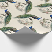 ヴィンテージ孔雀ラッピング紙 ラッピングペーパー (角)