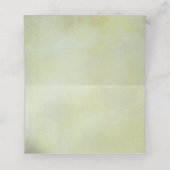 ヴィンテージ孔雀結婚羽の折り プレイスカード (内部開封)