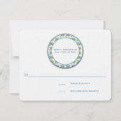 ヴィンテージ孔雀結婚鳥の応答カード 出欠カード (裏面)