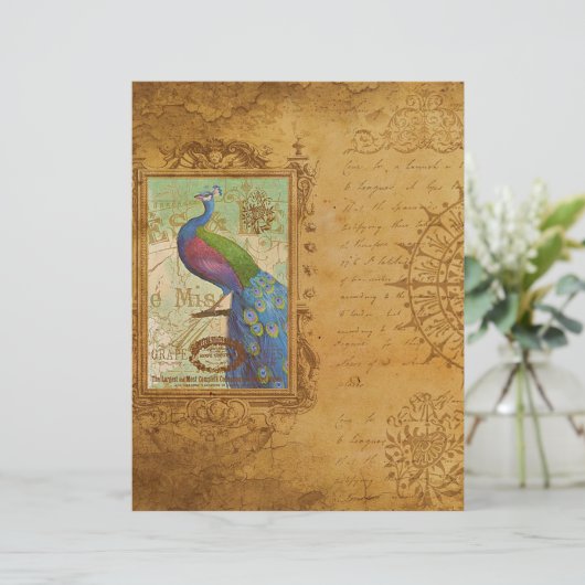 ヴィンテージ孔雀飾り (スタンド正面)