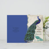 ヴィンテージ孔雀5 -フォーマル結婚式 プログラム (スタンド正面)