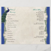 ヴィンテージ孔雀5 -フォーマル結婚式 プログラム (裏面)