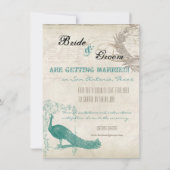 ヴィンテージ孔雀5 – 日付を保存 セーブザデート (裏面)