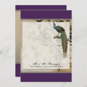 ヴィンテージ孔雀6 – サンキューフラットノートカード ノートカード (正面/裏面)