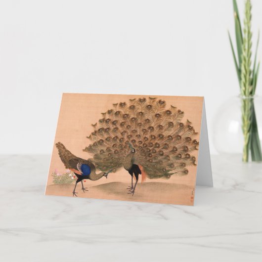 ヴィンテージ孔雀 カード (正面)