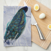 ヴィンテージ孔雀 キッチンタオル (四つ折り)