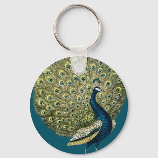 ヴィンテージ孔雀 キーホルダー (正面)