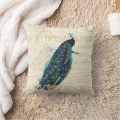 ヴィンテージ孔雀 クッション (ブランケット)