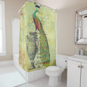 ヴィンテージ孔雀 シャワーカーテン (インサイチュ)