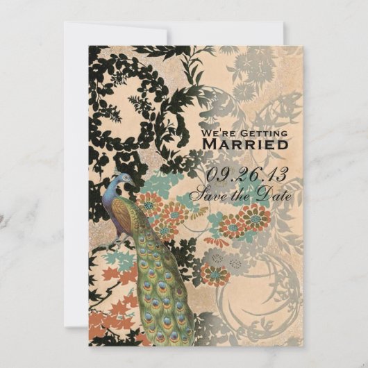 ヴィンテージ孔雀 セーブザデート (正面)