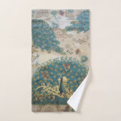 ヴィンテージ孔雀 – バスルーム用タオル バスタオルセット (ハンドタオル)