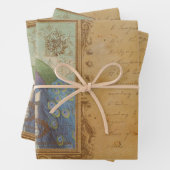 ヴィンテージ孔雀 ラッピングペーパーシート (インサイチュ)