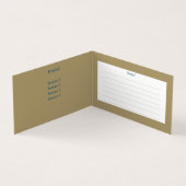 ヴィンテージ孔雀 – 名刺 (内部)